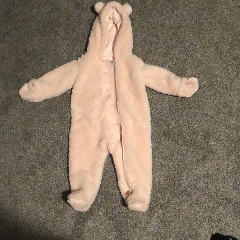 Baby hooded Sherpa jumpsuit
